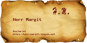 Herr Margit névjegykártya